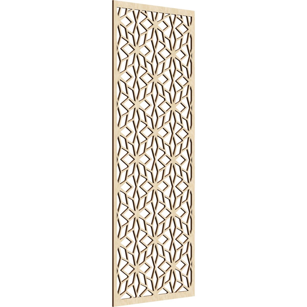 29 3/8"W x 74 3/8"H x 3/8"T Lake Decorative Fretwork Wood Wall Panels, Birch