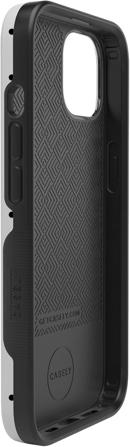Casely iPhone 13 Mini Case | On the Dot | White Polka Dot | Bold Protective Design | Compatible with MagSafe