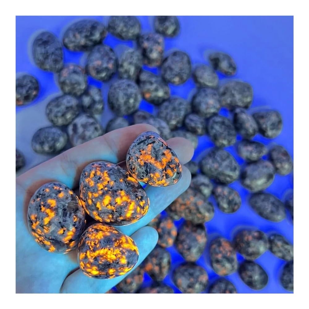 BKGWCSOR 90-100g (3-5pc) 2-4cm Bright Glowing Crystal Stone FireStone Fluorescent Flame Home Decoration Gift