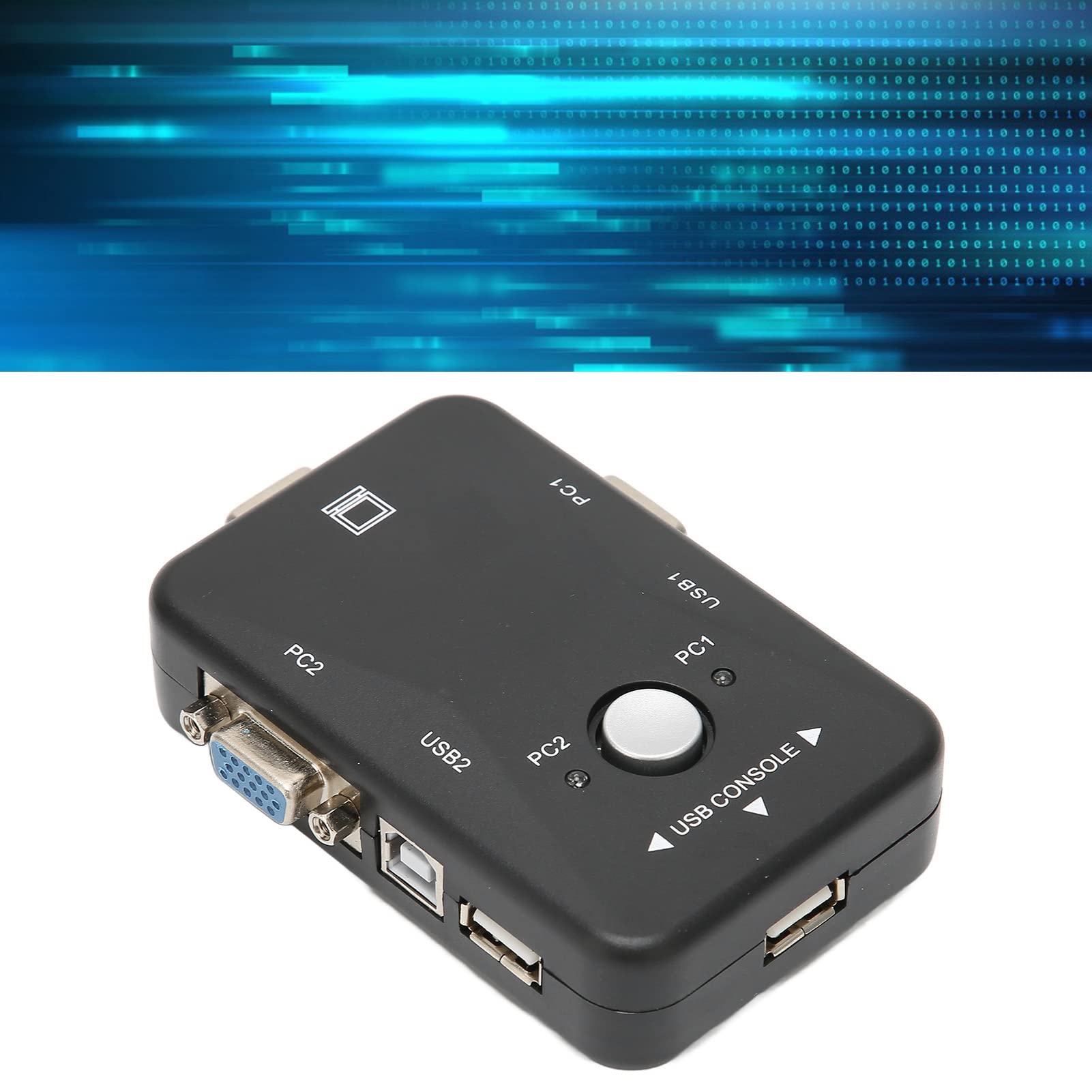 USB 2.0 KVM Switch, Versatile and Durable 1920x1440 KVM Switch