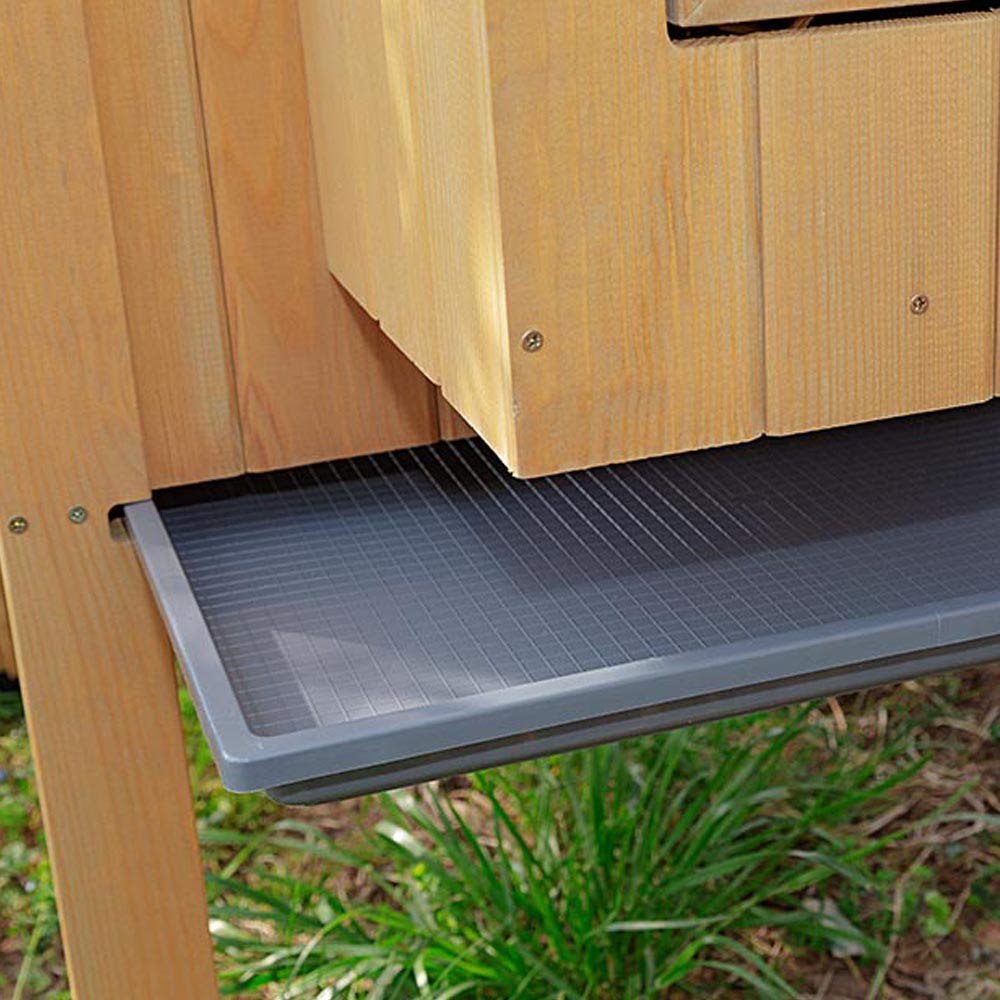 Ferplast Pollaio Casetta per polli Galline ovaiole HEN HOUSE 30 da esterno, in legno FSC, per circa 6 galline, Accessori inclusi