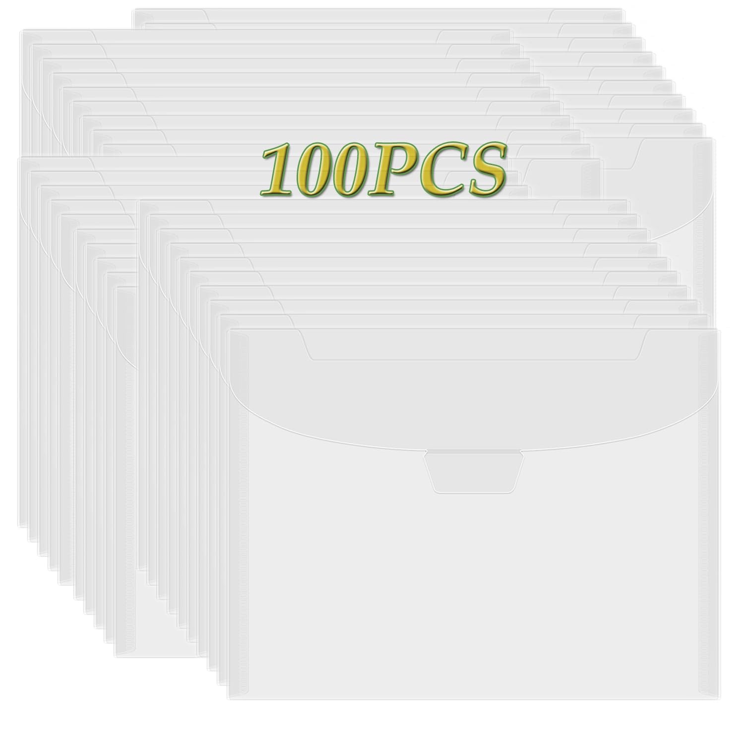 OTCRAFT 100 Pcs 7x9.4inch Stamp & Die Storage Pockets Resealable Clear Plastic Seal Bags Storagefor Cutting Dies Stamp Crafts for DIY Scrapbooking Paper Card Craft Cutting Dies Storage