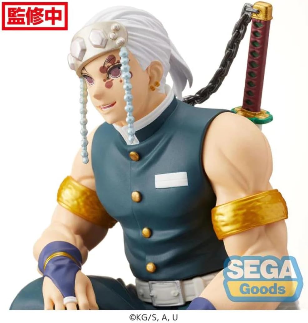 SEGA - Demon Slayer: Kimetsu no Yaiba - Tengen Uzui - Hashira Meeting - PM Perching Statue, Black, 5.1 Inch