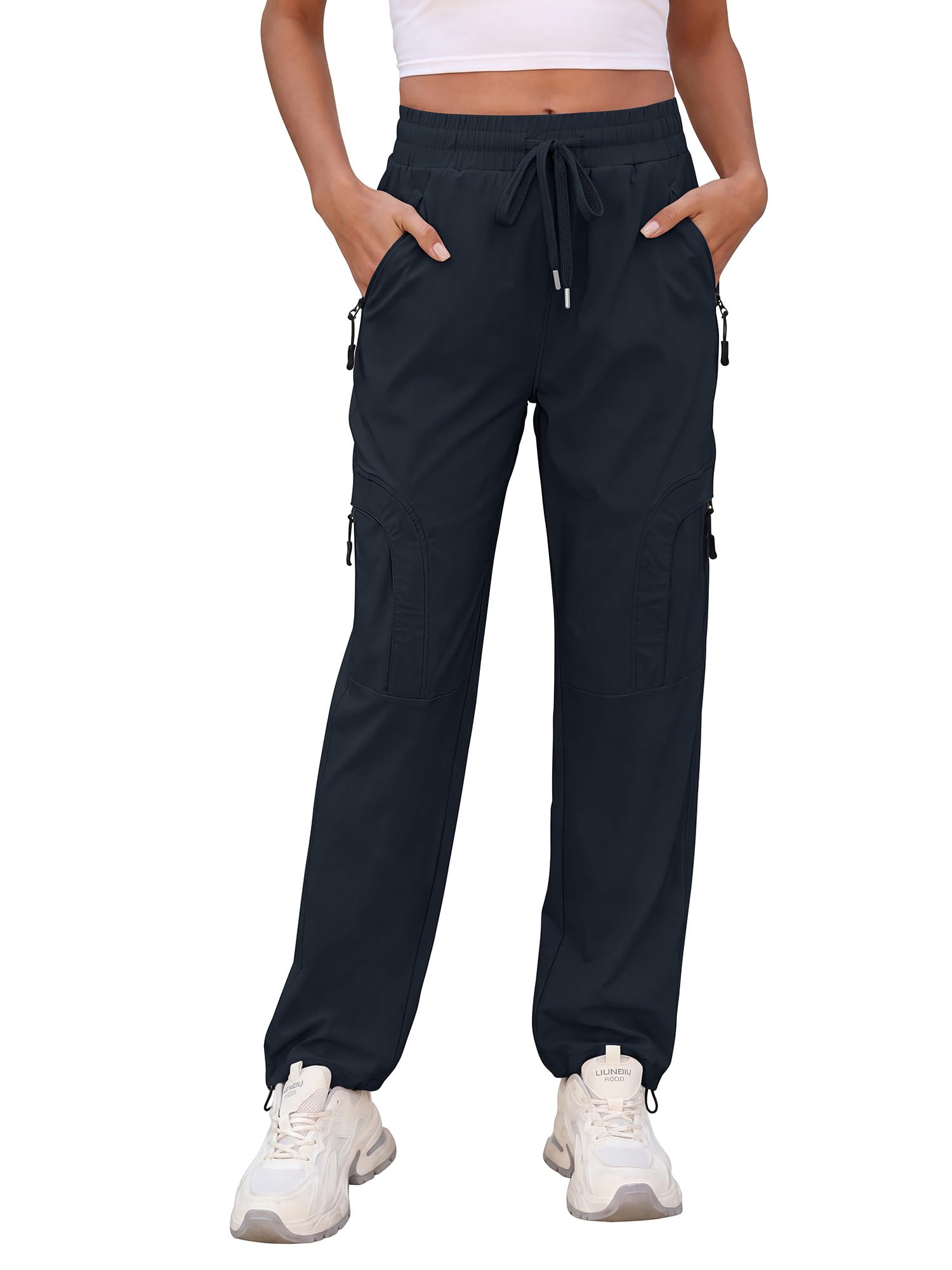 Novastellara Wanderhose Damen Leicht Atmungsaktiv Outdoor Jogginghose Stretch Cargohose Arbeitshose mit Taschen