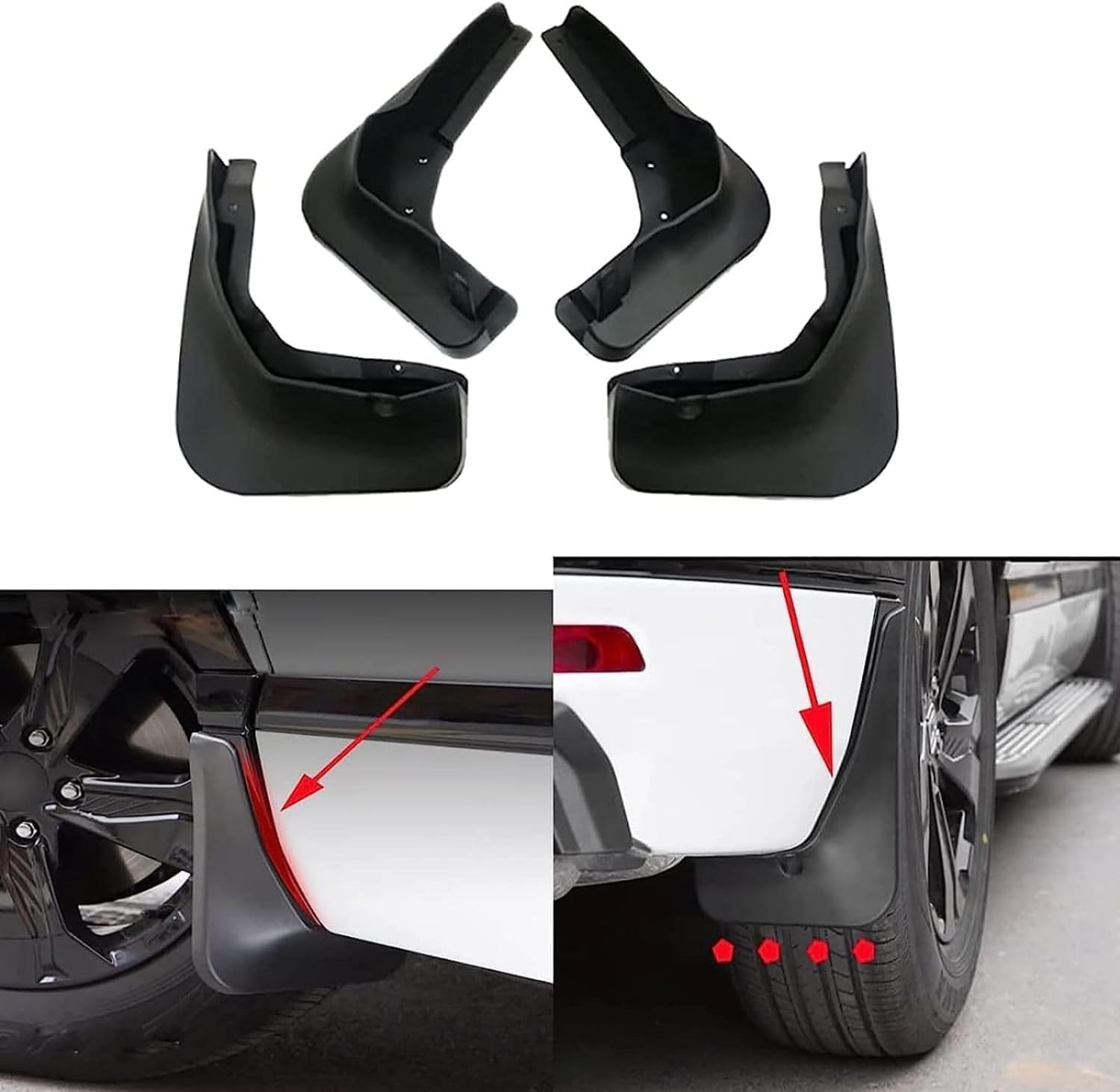 Weiyh Normal No Drill Mud Flaps For Car Front Rear Wheel For Suzuki Swift 2011-2024