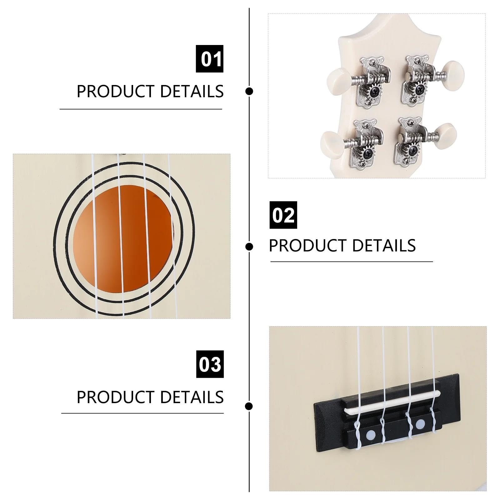 Ukulele Zestaw Ukulele 12 Cali Dla Początkujących Lekki Mały Stabilny Dźwięk Drewno Lipowe(Type3)