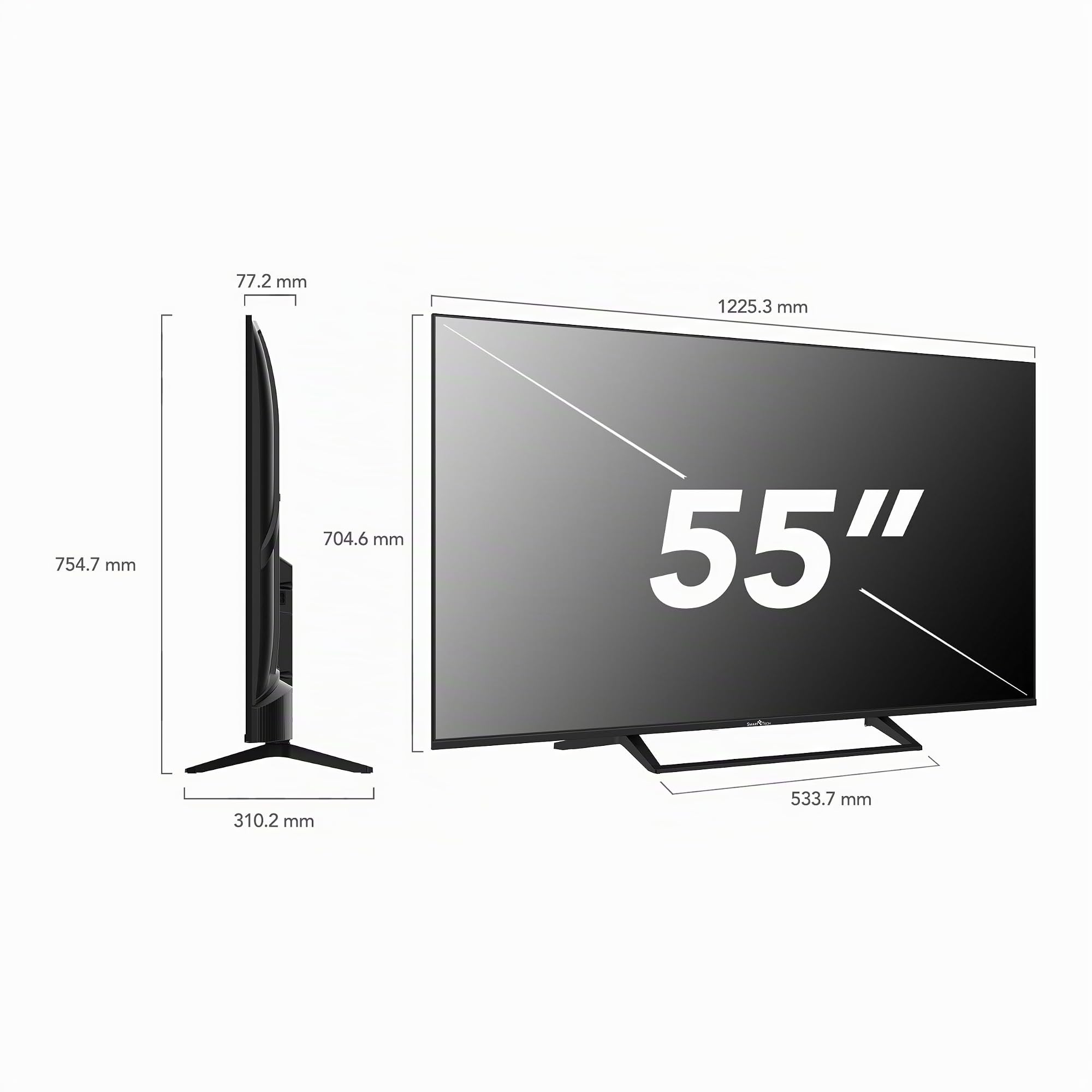 Smart Tech TV QLED 4K UHD 55" (139 cm) 55QG06K2 Smart TV- 4xHDMI - 2xUSB - HDR 10 - MEMC