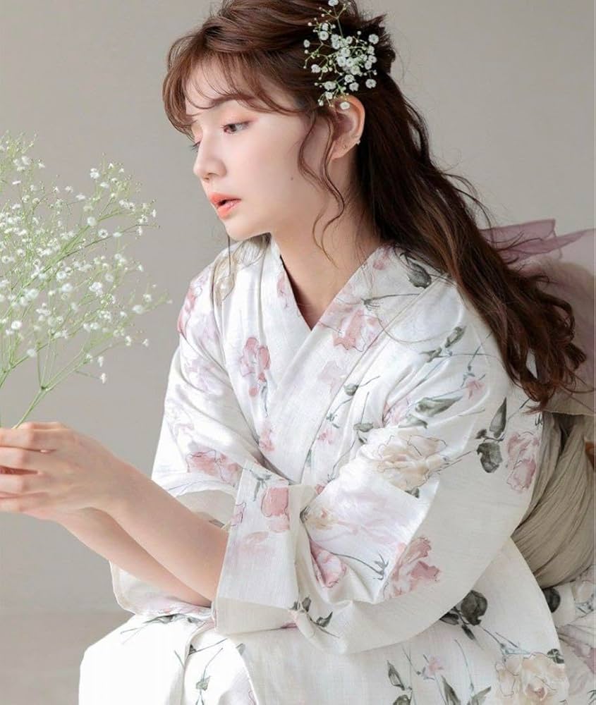 dita浴衣 桜花色の浮世花 2025 浴衣5点セット(ゆかた・帯・下駄・着付けマニュアル