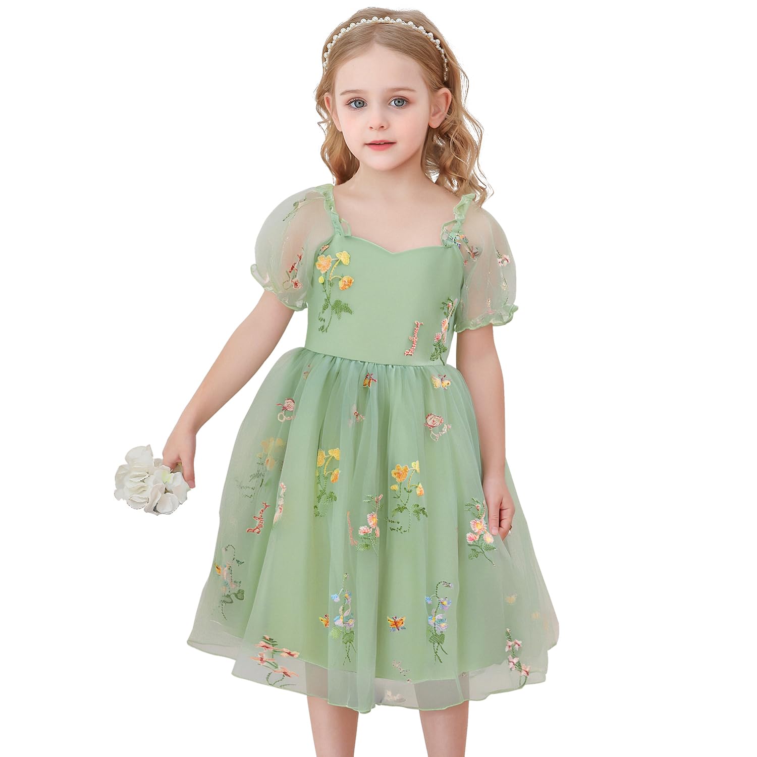 TTYAOVO Toddler Baby Dress Princess Party Tulle Dresses