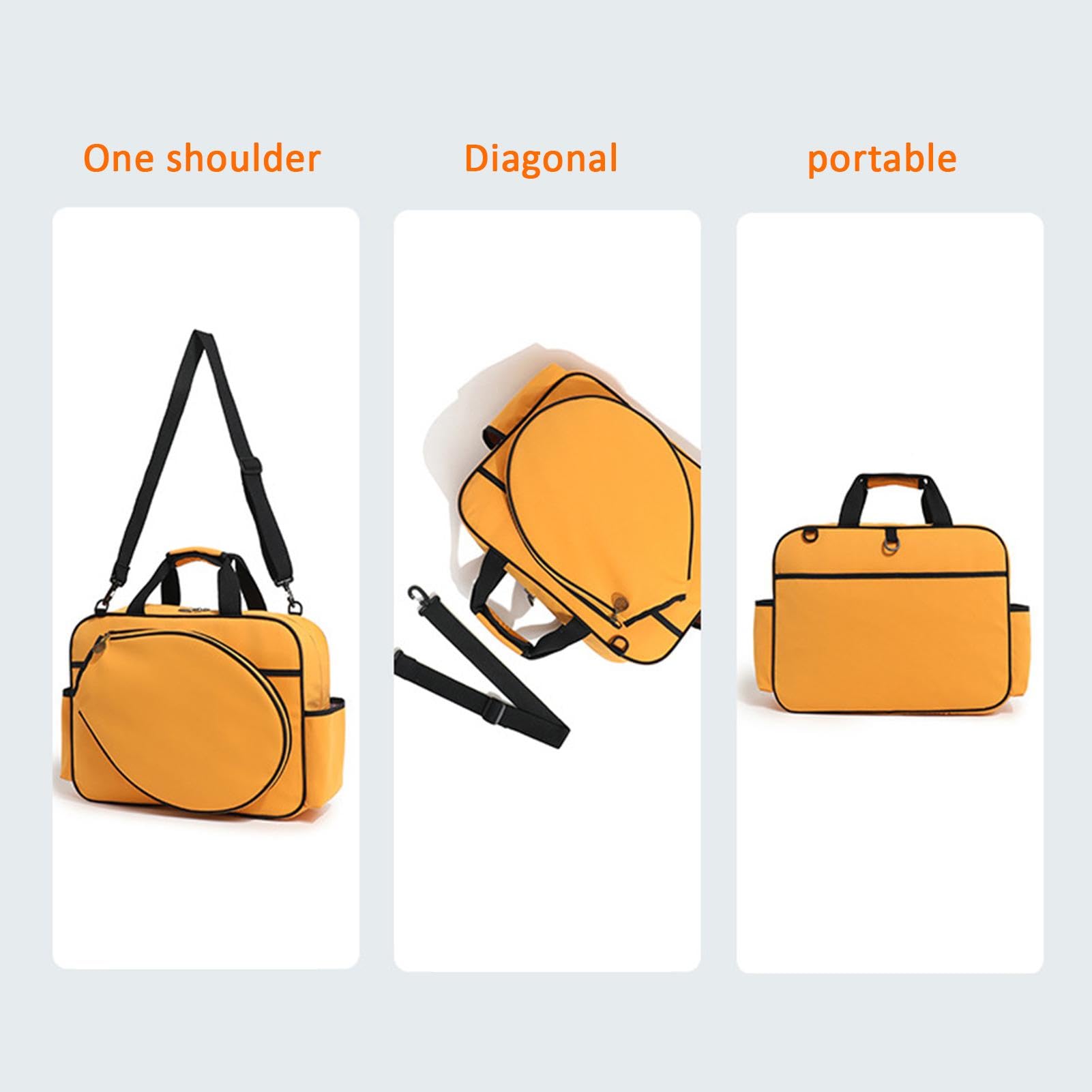 Bolsa de raqueta de tenis, mochila de bádminton, mochila deportiva para raqueta deportiva, bolsa impermeable con bolsillos, capacidad para 3 raquetas, bolsas de transporte de tenis multifuncionales