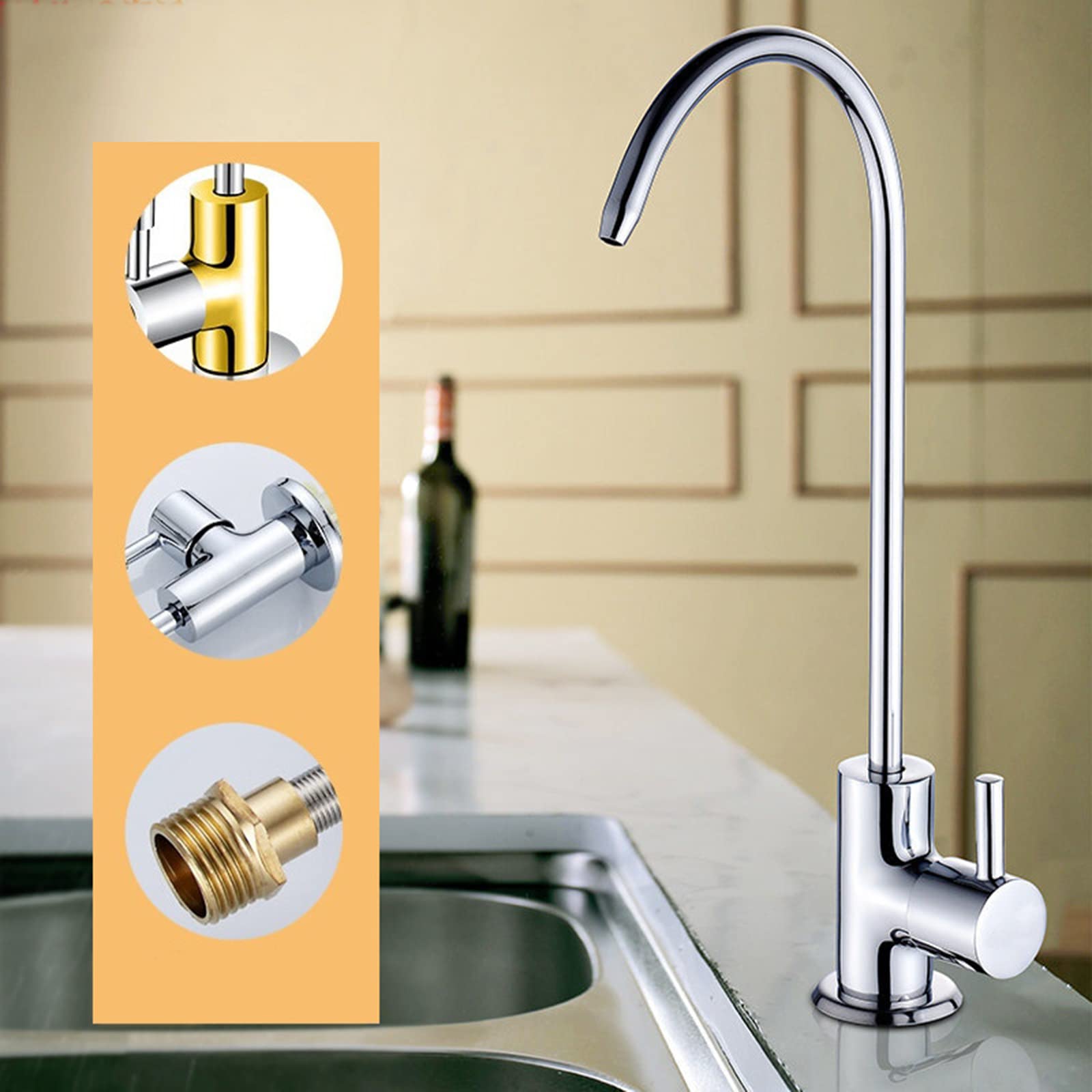 Grifo De Agua Potable, Grifo De Ósmosis Inversa Cromado, Grifo De Cocina