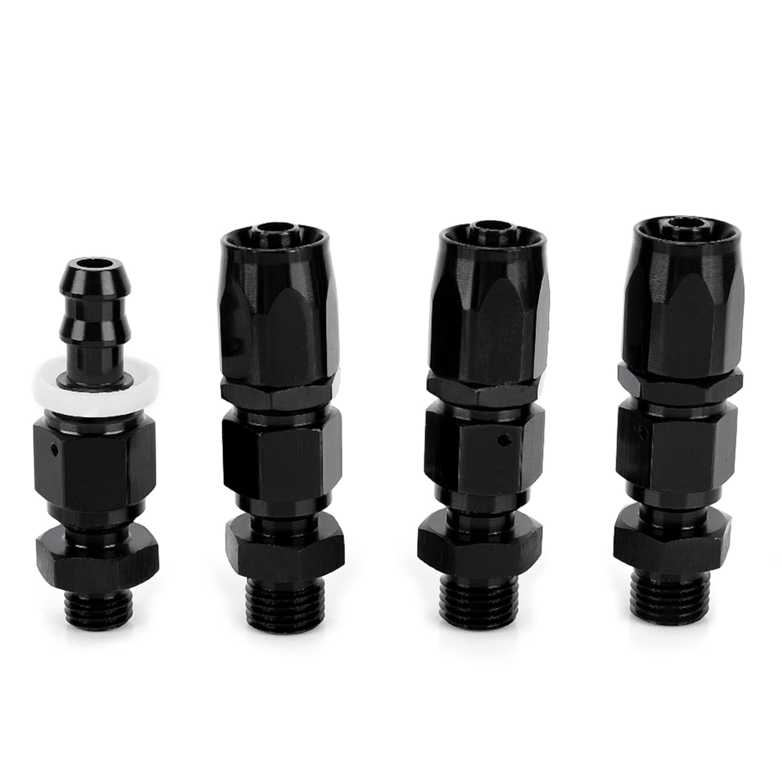 Kit de Regulador de Presión de Combustible Ajustable para Automóvil con Medidor de 100 PSI, Acero Inoxidable 304, para Motor Turboalimentado de Alto Rendimiento (BLACK)