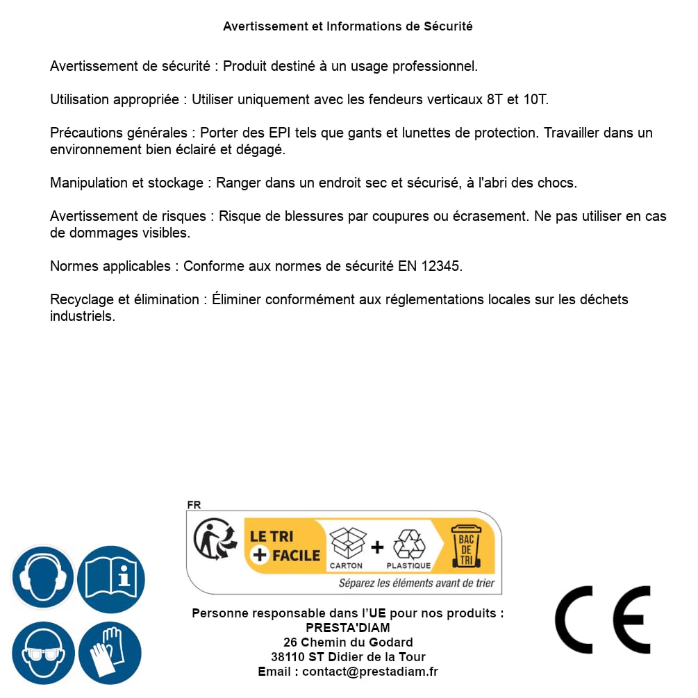 Coin Éclateur pour Fendeur Vertical 8T et 10T - 4 kg - Acier - Résistance et Performance - D-Work