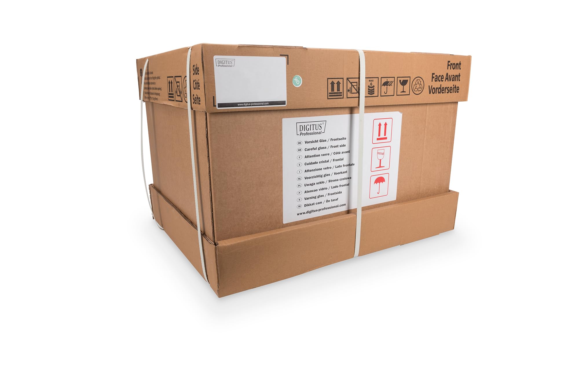 DIGITUS Armadio di rete 16U 19" Rack 600x600 mm Montaggio a parete Porta vetro IP20 Nero