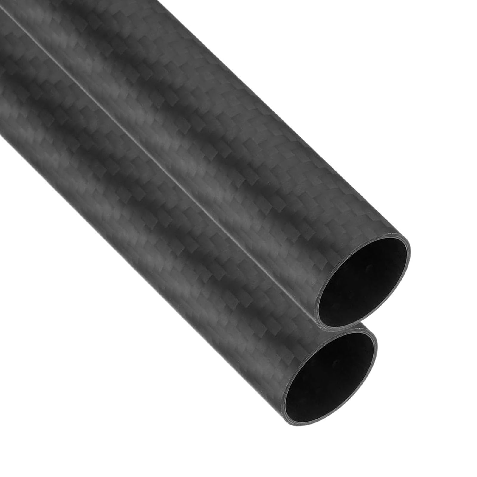 Paquete de 2 tubos de fibra de carbono personalizables: acabado mate 3K, ligeros y de alta resistencia.(10x8mm)