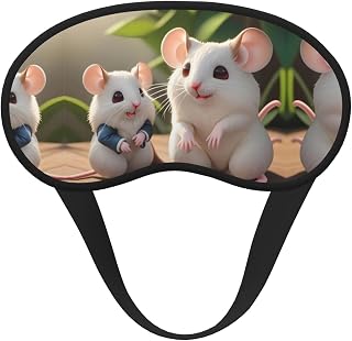 Mother and Child Rats Printed Sleep mask Perfect for naps, Travel, and Night Shifts to Help You Sleep Better.