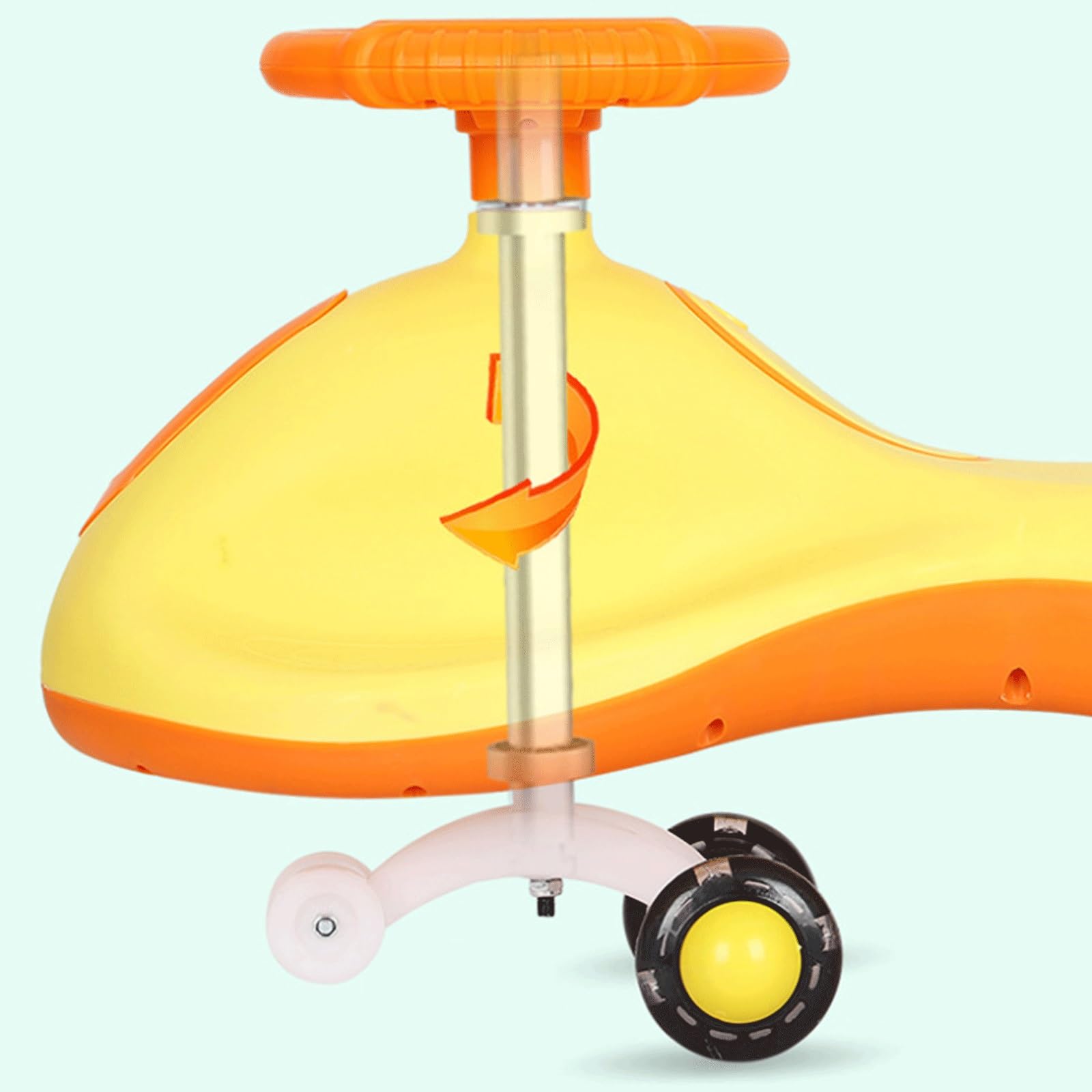 Wackelauto, Wackelauto, Kinderspielzeug for Aufsitzen, Schaukelauto mit Zugseil, for Kinder ab 3 Jahren, Schaukelautos(Orange)