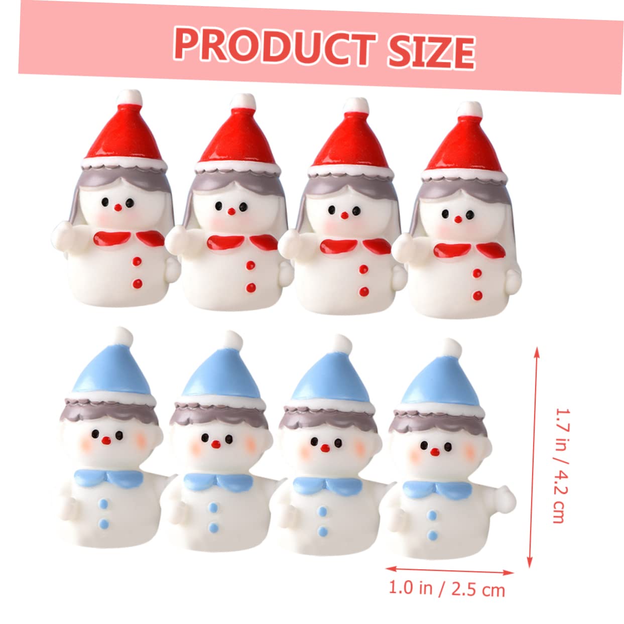 PRETYZOOM 40 Piezas muñeco de Nieve de Resina Centro de Mesa navideño rústico figuritas Decorativas de muñecos de Nieve Christmas Tree Xmas Tree Estatua del muñeco de Nieve Adornos de Resina