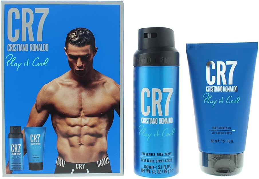 Cristiano Ronaldo Cr7 Play It Cool 2 Piece Gift Set: Shower Gel 150ml - Body Spr 