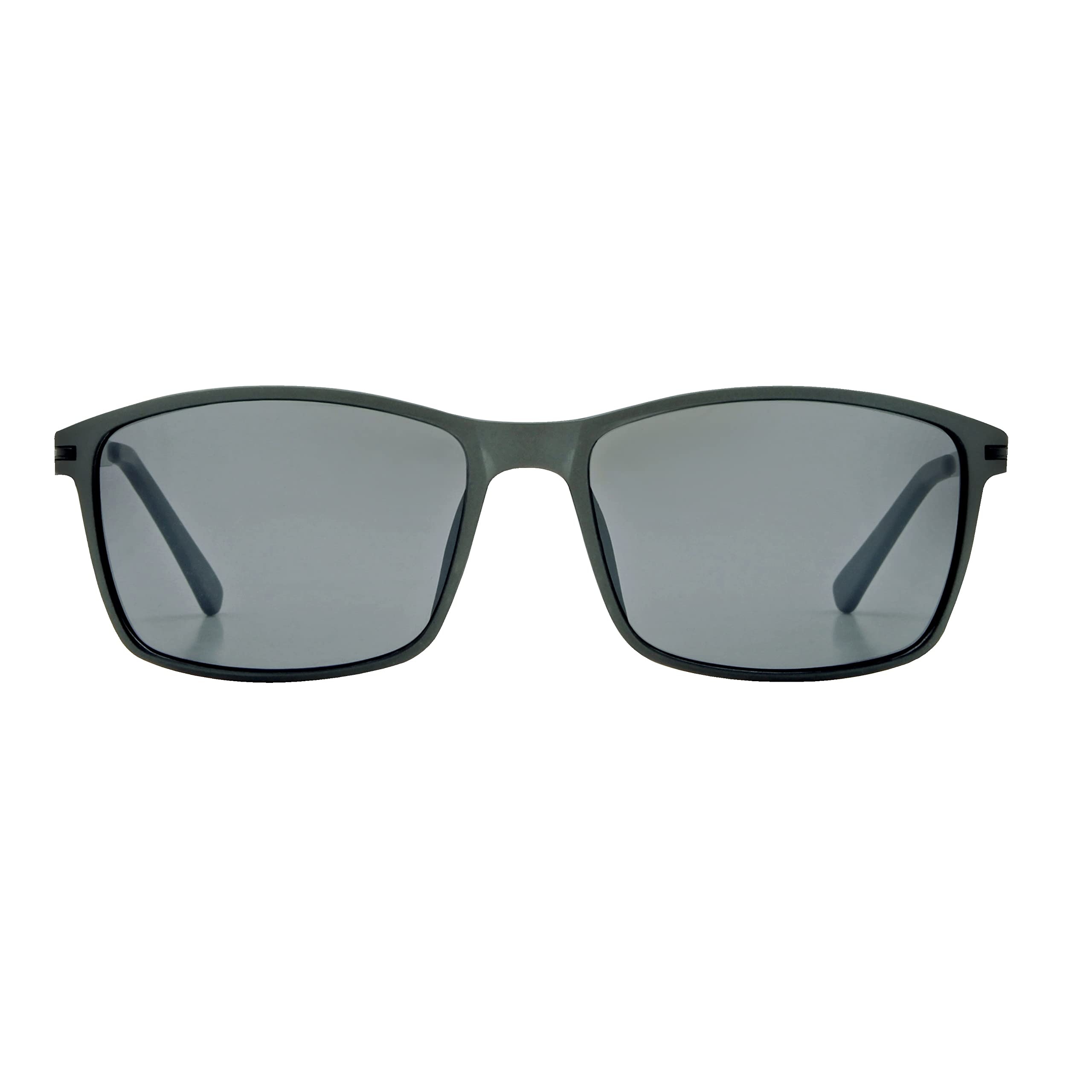 Foster Grant Men' Polarised Matte Graphite Rectangular Sunglasses UVB UVB Protec