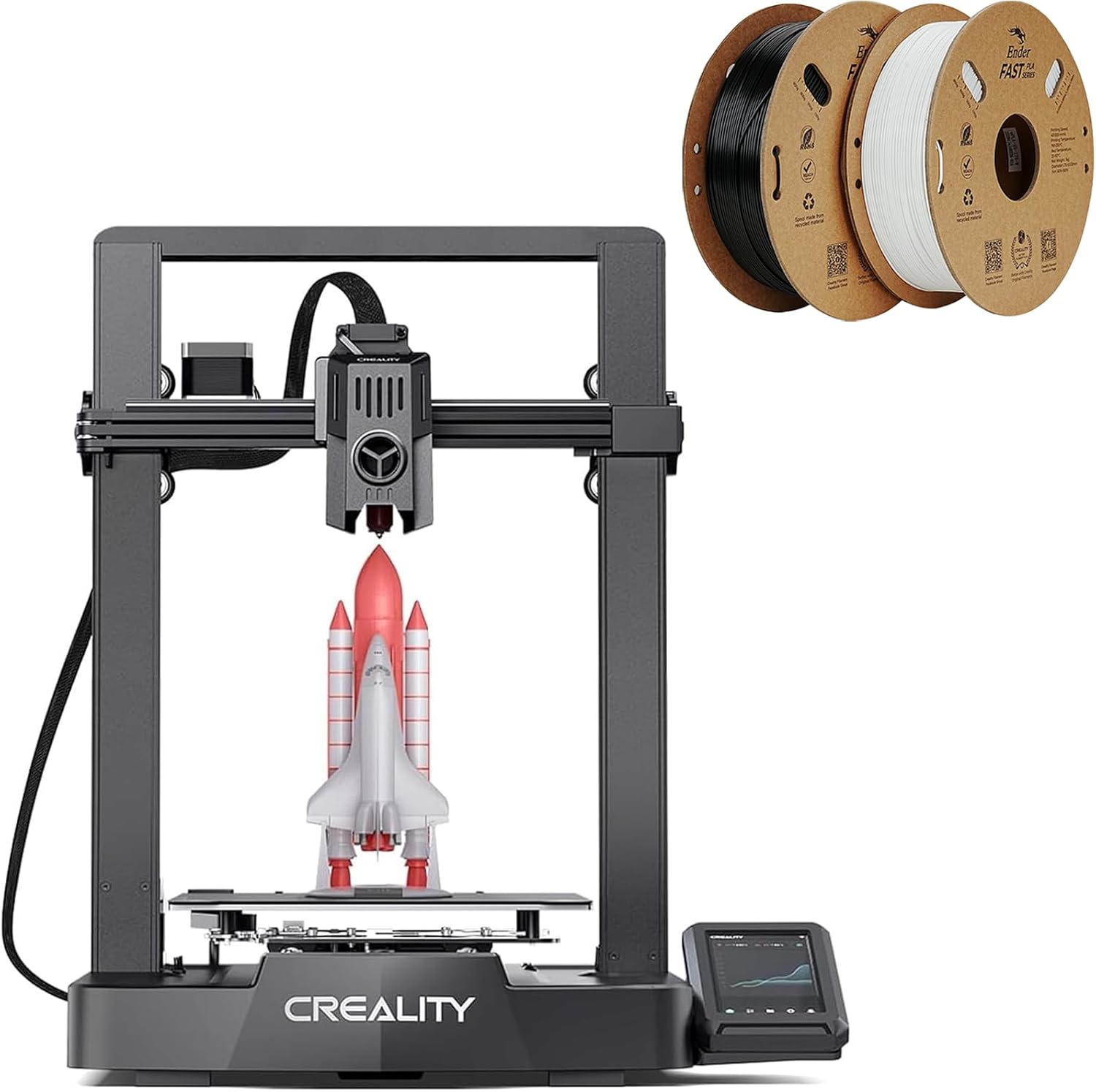 Creality Ender 3 V3 KE 3D Printer Bundle with High Speed PLA Filament 1 ...