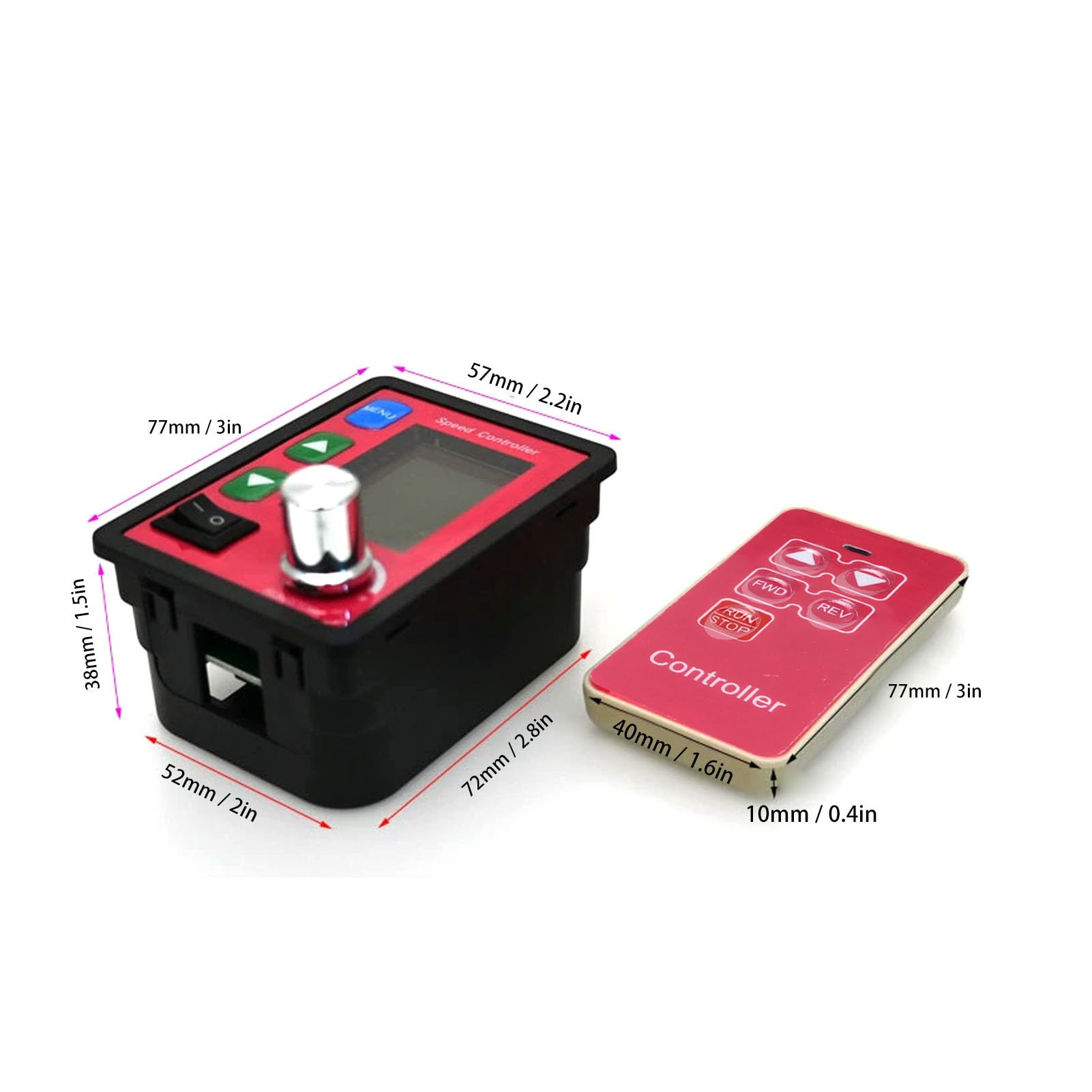 Regolatore di velocità per motore 15 A con display LCD, driver per motore con telecomando e regolatore di velocità, protezione da sovraccarico, CC 6–55 V per motori DC a spazzole