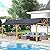 Domi 12' x 20' Hardtop Gazebo with Galvanized Steel Gable Roof, Pergola with Wood-looking Aluminum Frame, Permanent Pavilion Outdoor Gazebo with Ceiling Hook for Deck Patio Lawn Yard Backyard Grill