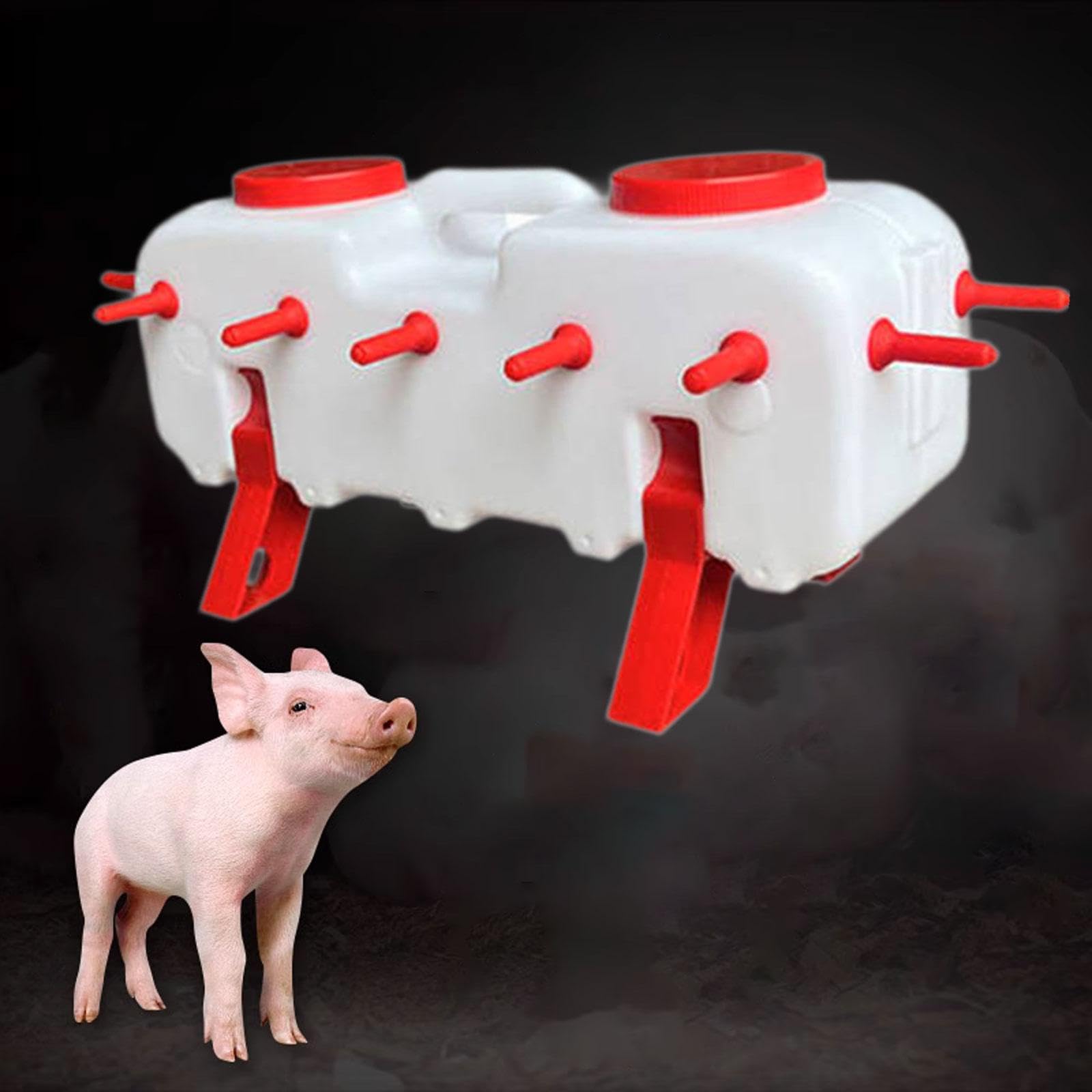 Qianly Biberón para Lechones, Comedero para Cerdos con 14 Accesorios de, Capacidad de 10 L.