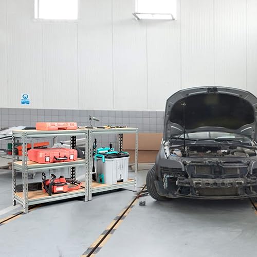 Miniatura 7 de Tangkula Estantes de almacenamiento de 5 niveles, estante para músculos con marco de acero resistente de 60 pulgadas con estantes ajustables,