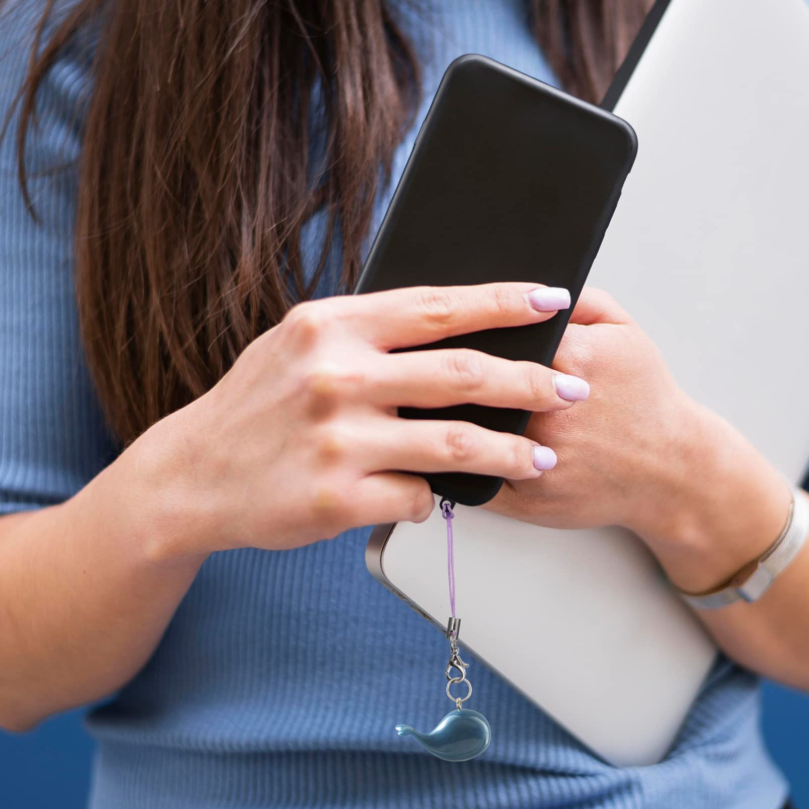 Mikikit Headphone Jack Protector Dust Plug Lobster Clasp Phone Strap Phone Charm Strap Earphone Jack Accessories Lariat Lanyard Phone Dust Plug Charm Phone Charms 15 Pcs