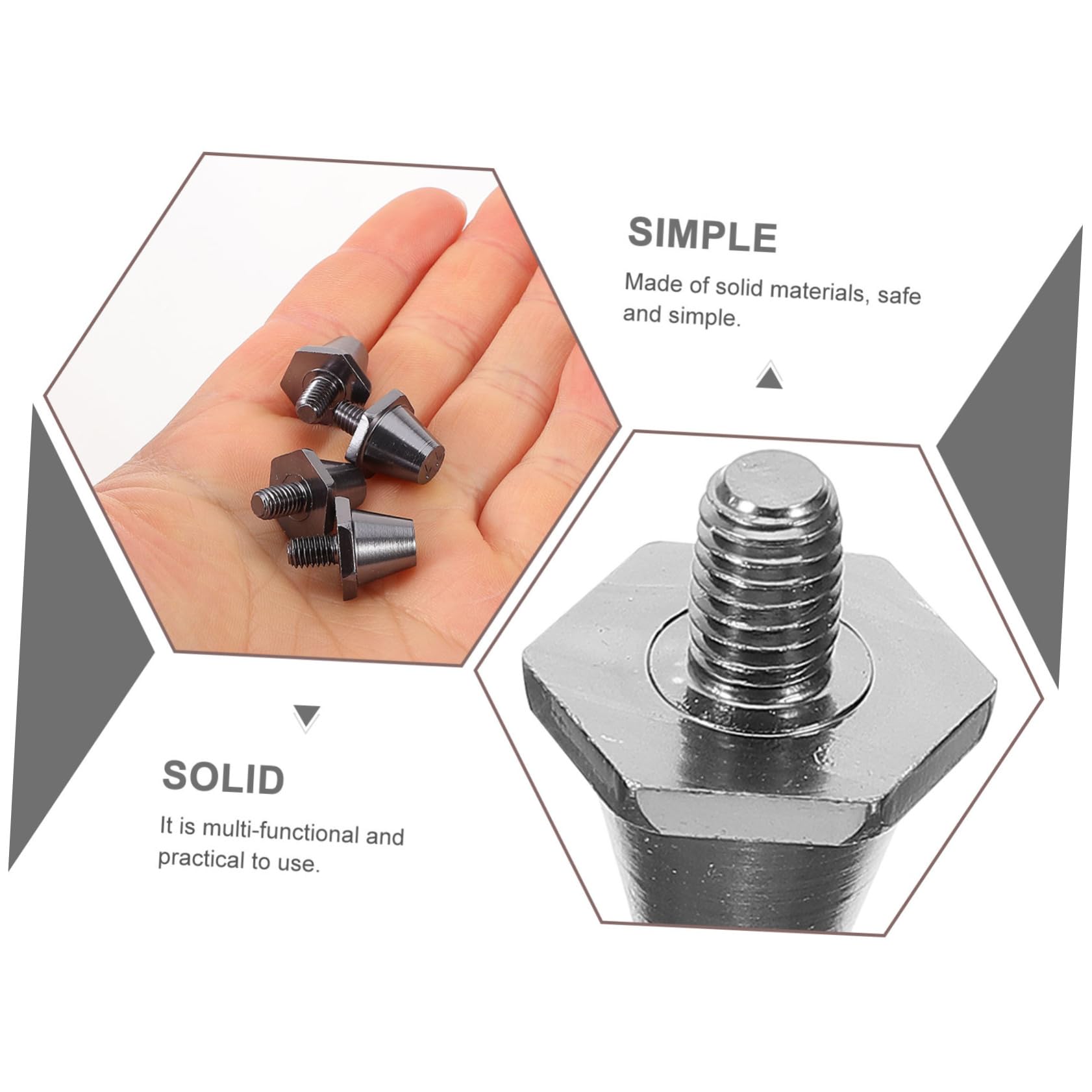 BESPORTBLE 24pcs Track Shoe Spikes Replaceable for Running and Outdoor Sports for Track and Jump Friction Speed Threaded Design