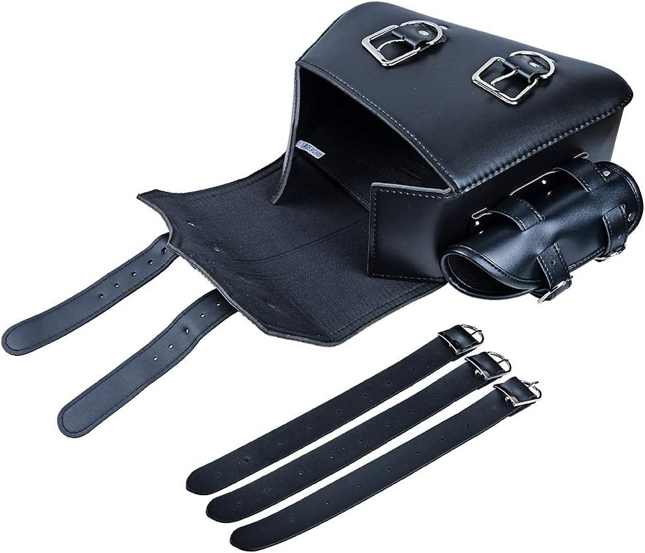 Left & Right PU Leather Swing Arm Saddlebags For Harley Sportster - Easy Mount, No Drilling Needed - View #3