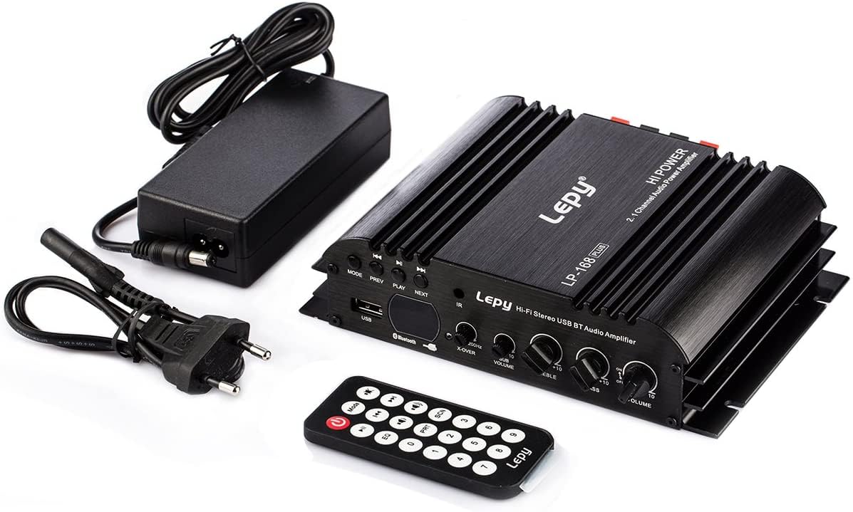 DollaTek LEPY LP-168 Plus Bluetooth 2.1 Chaîne IR 2X 45W 1x 68W Hi-FI Amplificateur de Voiture stéréo numérique Audio USB MP3 MP4 DVD Amplificateur de Voiture LED Light
