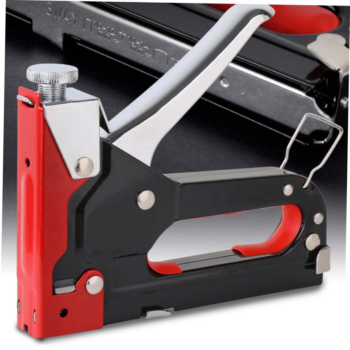 Chiodatrice Manuale 3 in 1 in Metallo per U T Graffette | Meccanismo a Molla Regolabile, Struttura Robusta, Strumento Manuale per Fissaggi Multipli