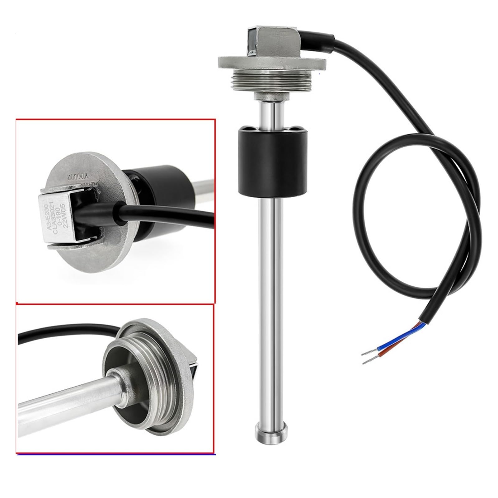 Kraftstoffstandsensor, 0-190 Ohm Kraftstoffstandsensor for Wasserstand Kraftstoffstand Tankanzei Marine Boot Auto Öl Wasserstandsensor 100-1000 mm, für Auto, LKW, Schiff