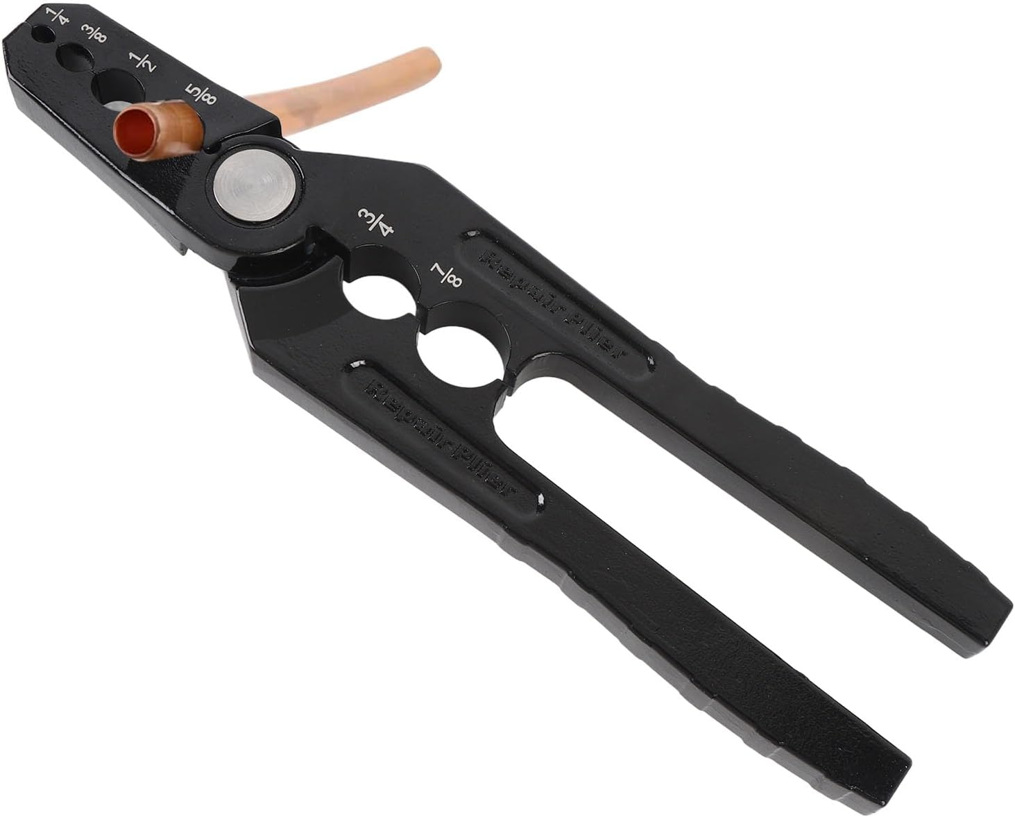 Copper Tube Repair Plier, Manual Refrigeration Copper Tube Rounder for 1/4in to 7/8in Dia Pipes, High Strength Metal Round Pipe Repair Tool for HVAC and Home Use