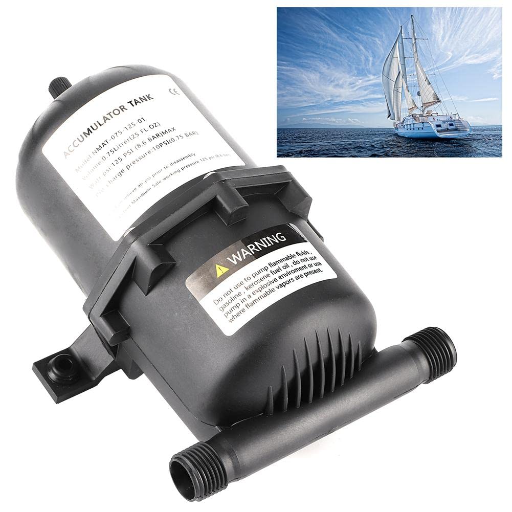 Acumulador De Bomba De Agua - Tanque De PresióN Bomba De Agua Control De Flujo 0.75l 125 Psi Marine Rv Recipiente A PresióN Impermeable Eliminador De Golpe De Ariete