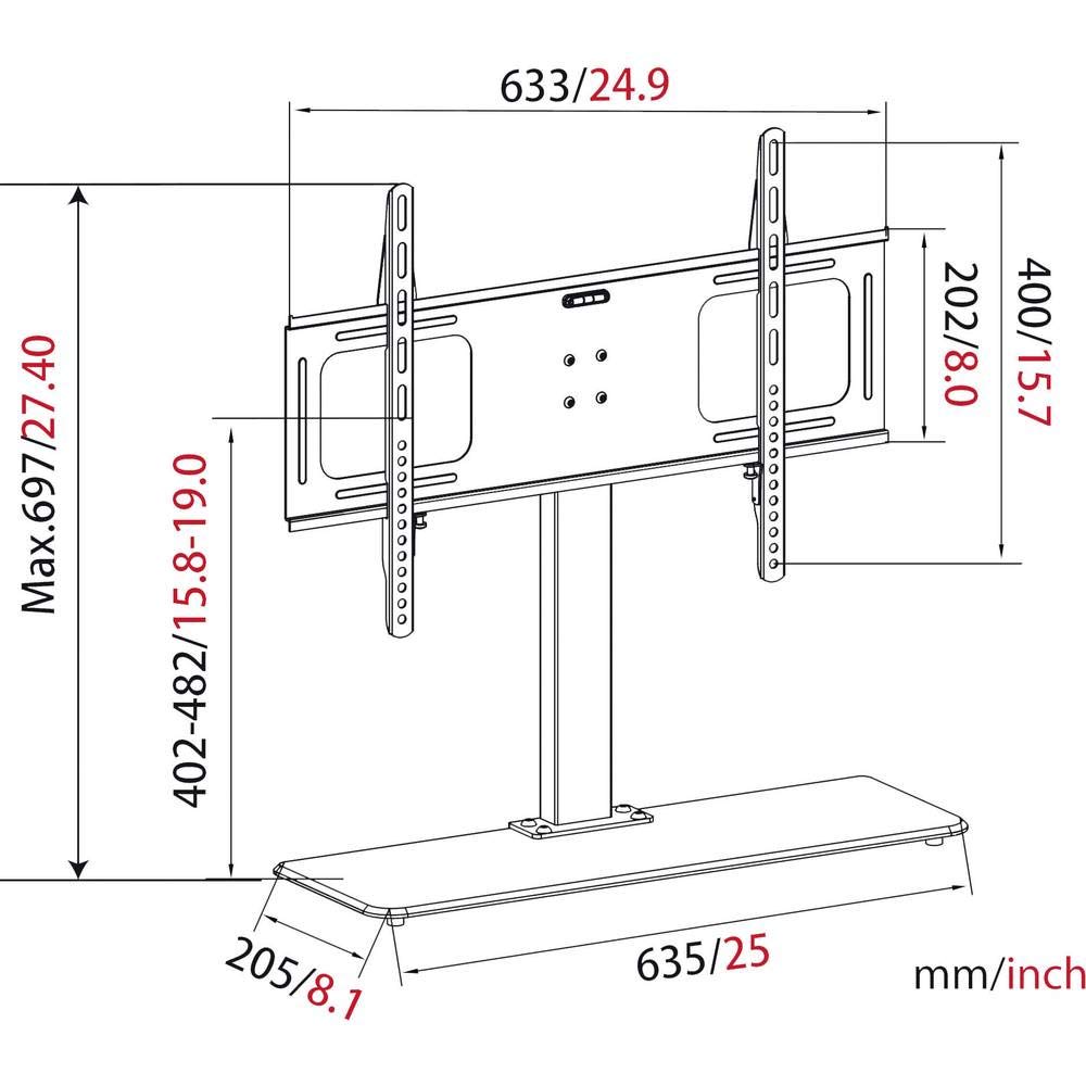 My Wall HP2DL - Supporto per TV LCD, colore: Nero