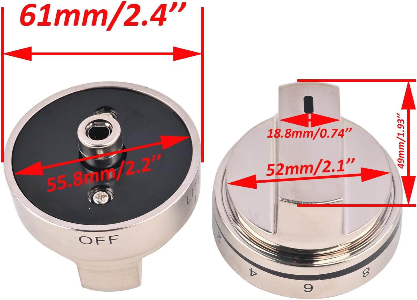 Range Burner Knob Stove Knob AEZ73453509 for LG Gas Range/Oven LDG3015ST/00 LDG3017ST/00 LDG3037ST/00 LRG3083ST/00 LRG3085ST/00 LRG3091ST/00 LRG3093ST/00 LRG3095ST/00 LRG3194ST/00 (5)