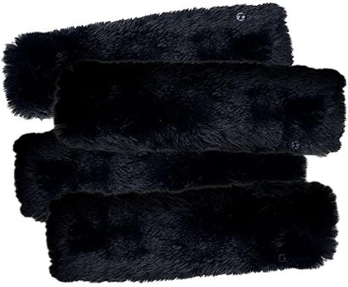 ZONETECH Cinturón de seguridad de automóvil cómodo para el hombro, paquete de 4 unidades, calidad premium, clásico, negro, cómodo, acolchado para