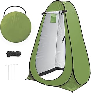Toilettenzelt riggoo Duschzelt Pop Up Umkleidezelt Privatsphäre Toilette Umkleidekabine Lagerzelt Mobile Outdoor WC Zelt für Camping & Beach, mit Tragetasche (UV 40+)