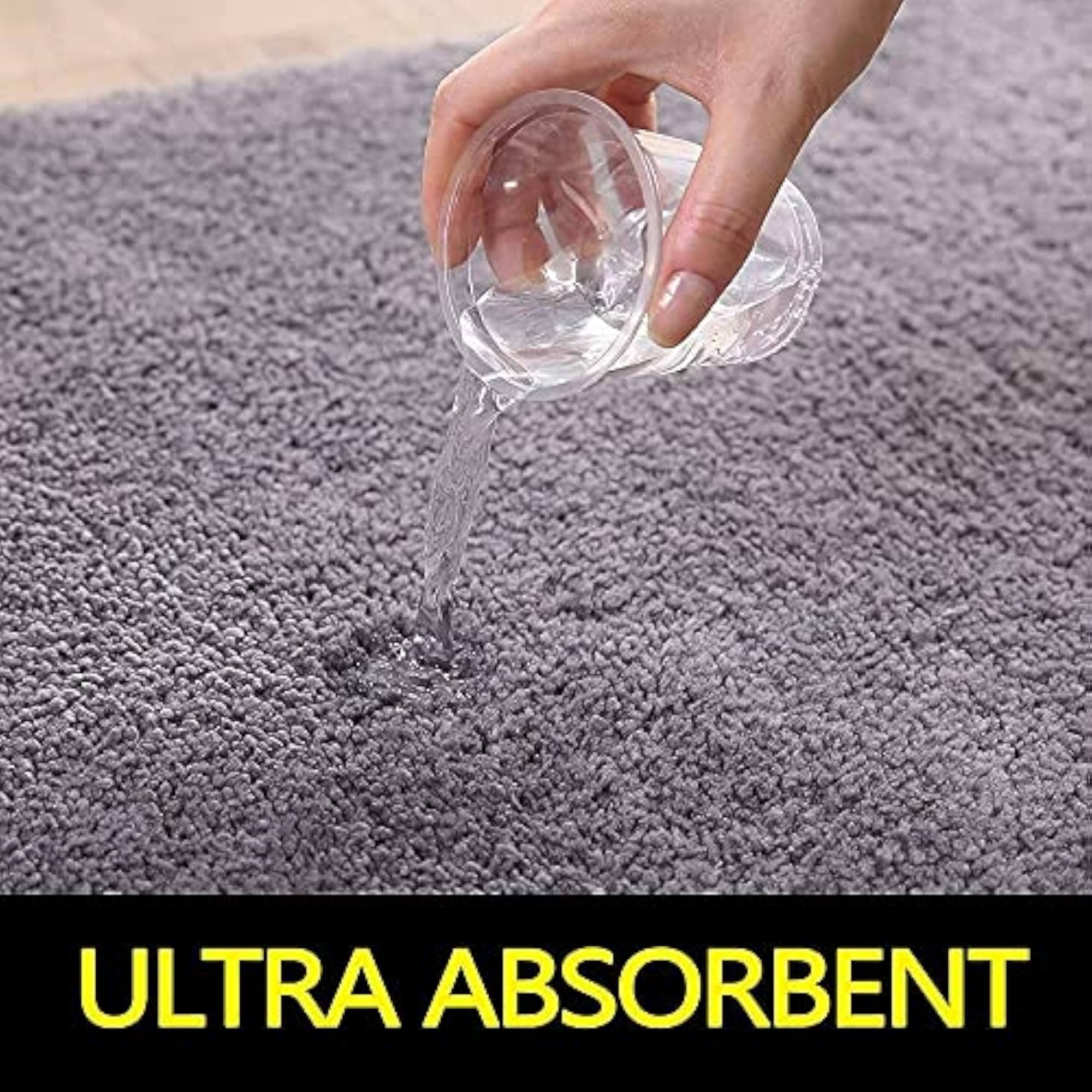 Ultra Soft Plush Shaggy Microfiber Bath Mat