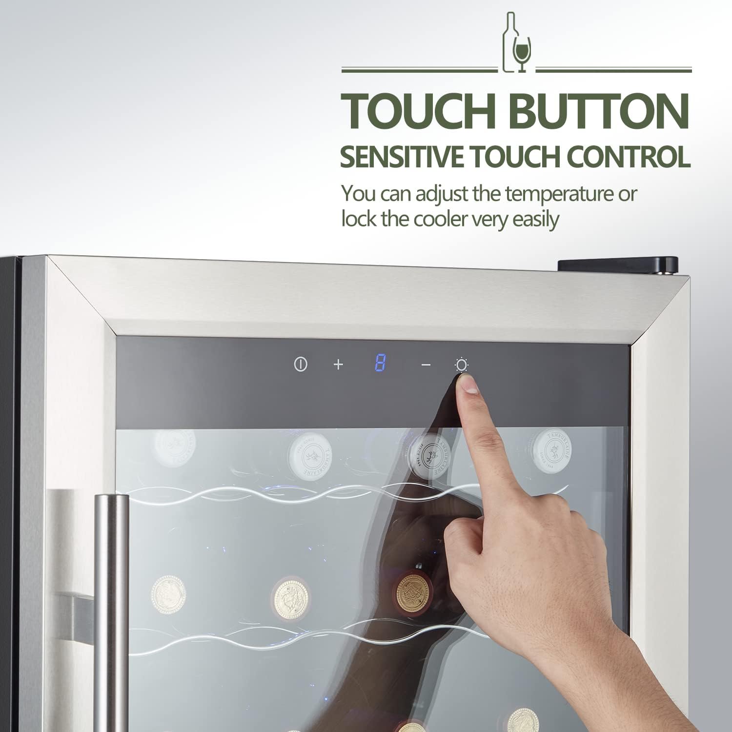 Close-up of the Kalamera KRC-24SS touch control panel