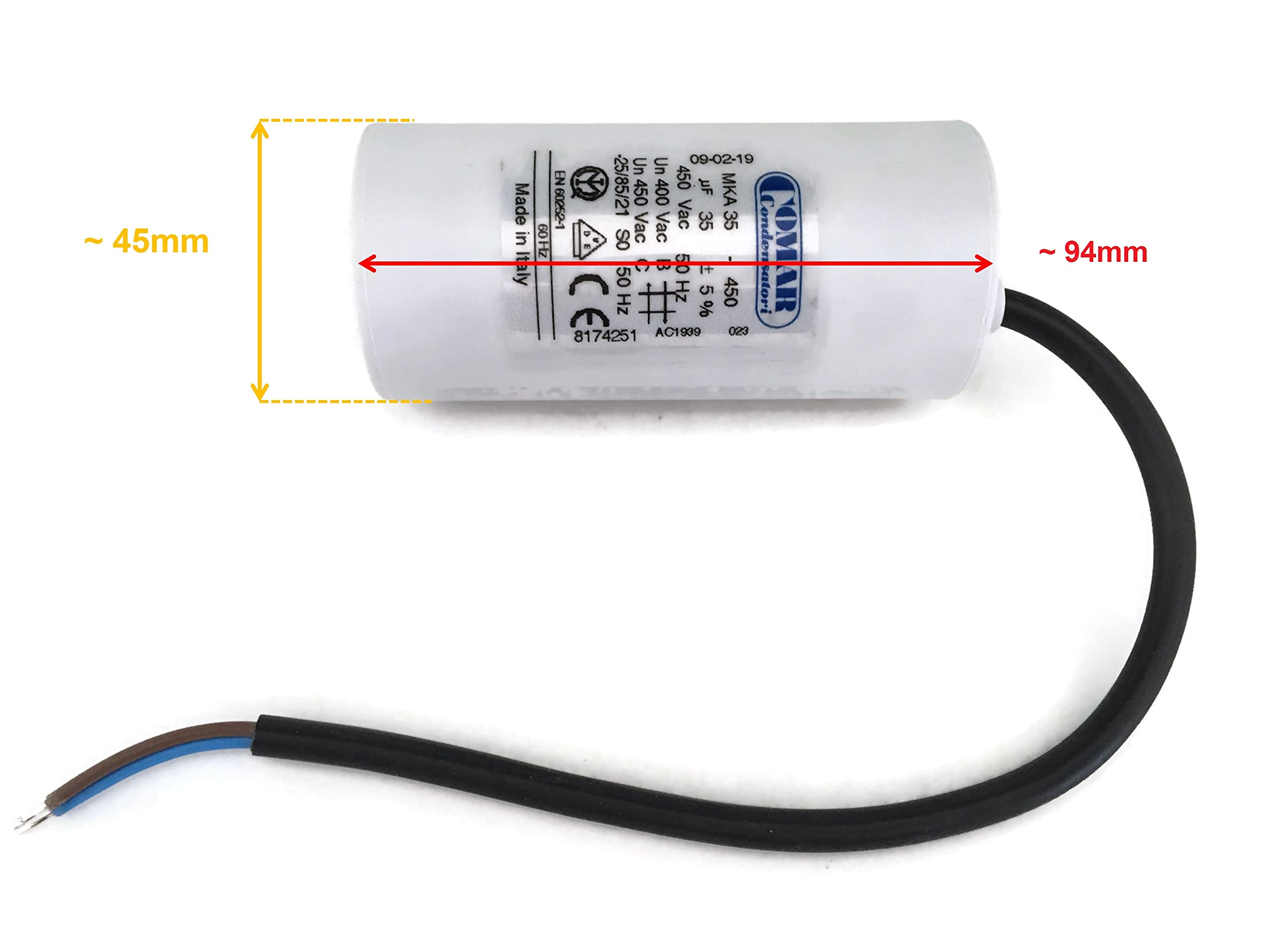 Amazon.com: Made in Italy Motor Electrolytic Comar Condenser