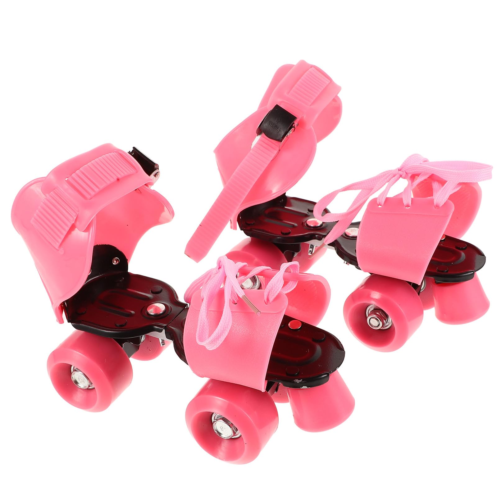 Patines Ajustables Infantiles de 4 Ruedas Rosa para Niñas