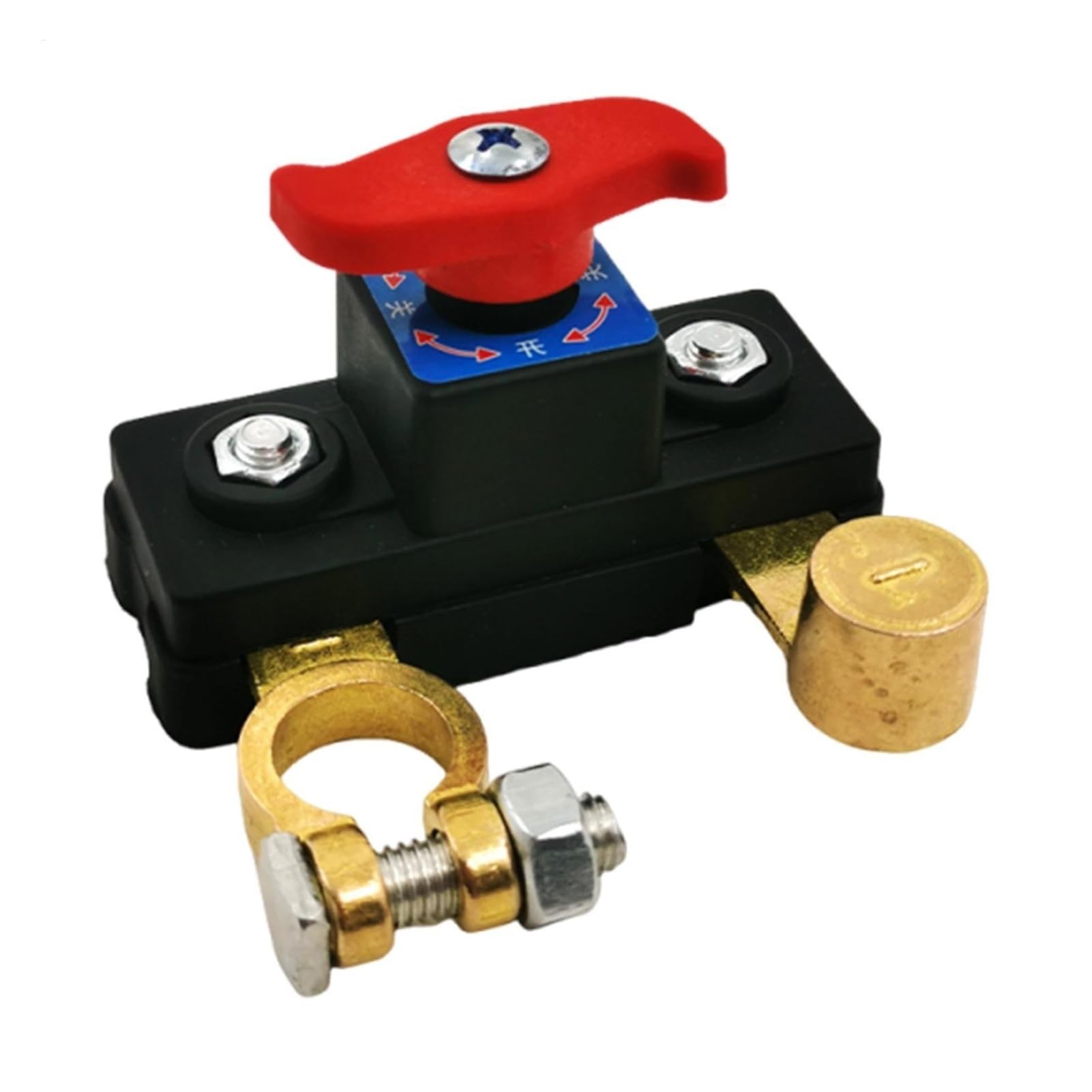 Commande de coupure de batterie de voiture 12/24 V, isolateur de commutateur à déconnexion rapide robuste avec borne automobile pour camion, camping-car, bateau (plaqué cuivre)