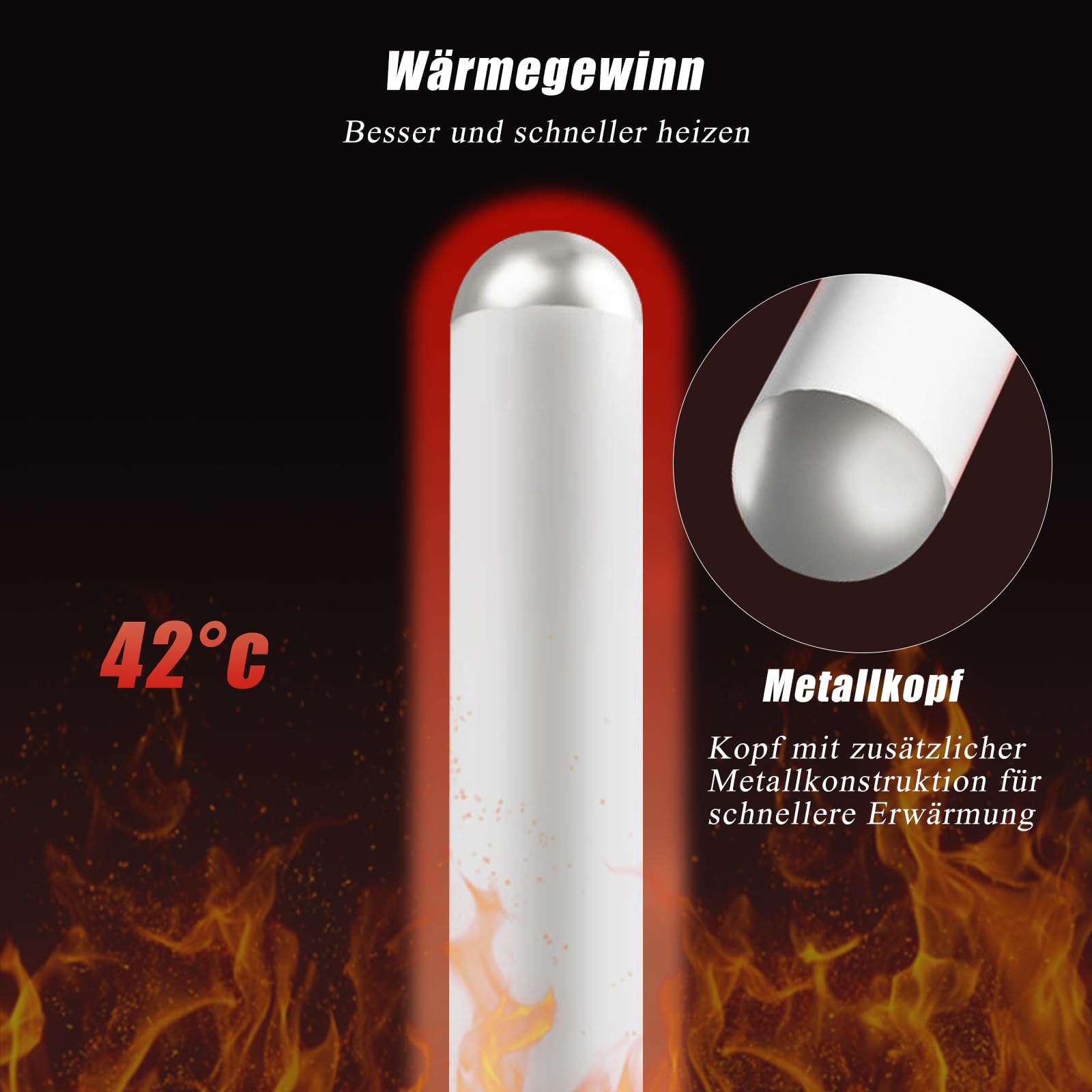 BDSMYEE Masturbator Asta Riscaldante per Uomo, Sex Toy Accessori per Masturbatori Maschili, USB a Riscaldamento Temperatura Costante da 42°C Sessuali per Uomini