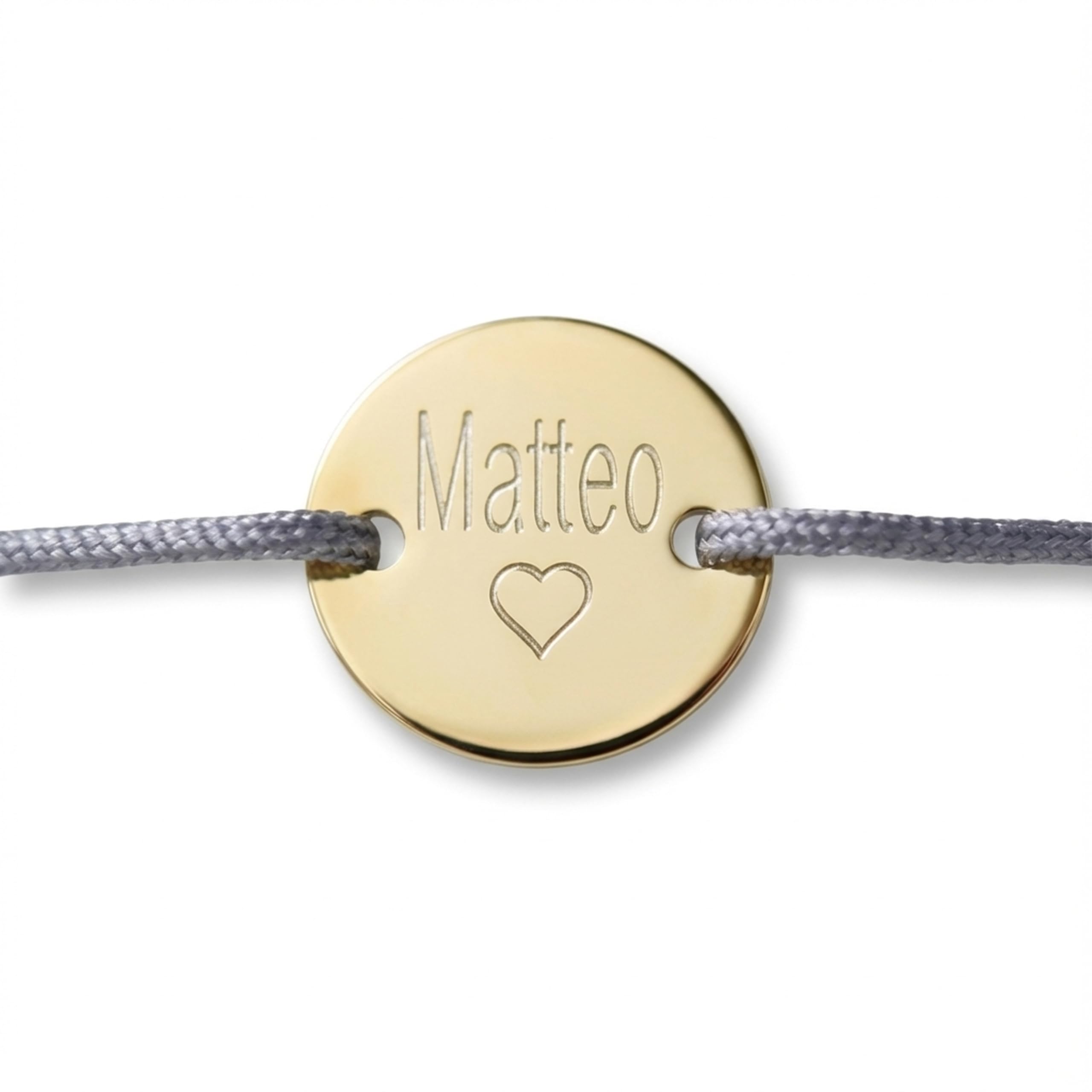 Kamiko Freundschaftsband mit Gravur Kindernamen Personalisiertes Armband Einheitsgröße 925 Sterling Silber vergoldet oder rose gold (925 Vergoldet)