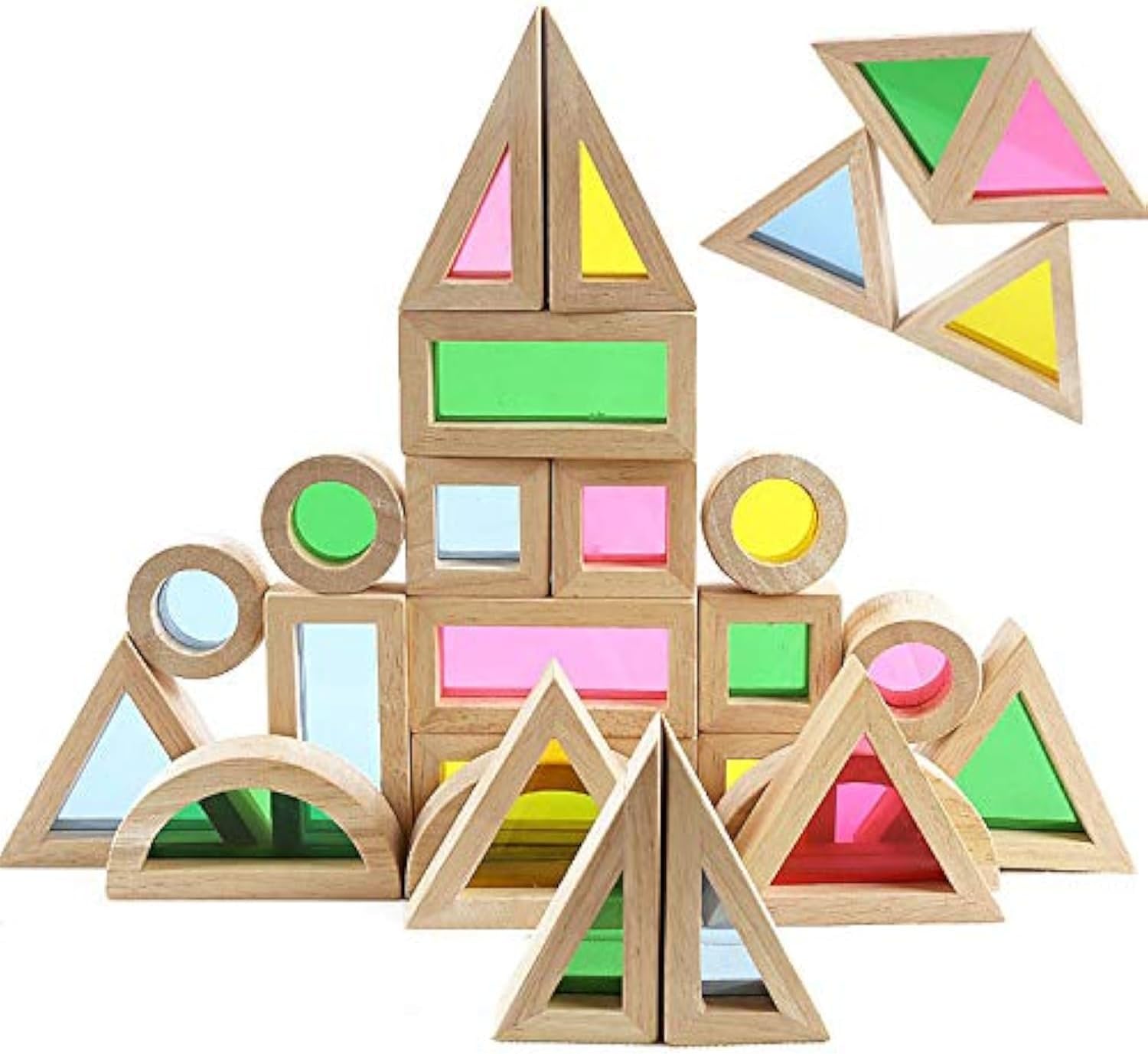 24PCS Wood Blocks