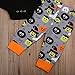 Baby Boys Girls Halloween Party Outfit Set Long Sleeve Letters Print Bodysuit and Pants with Hat (3-6M, Black)